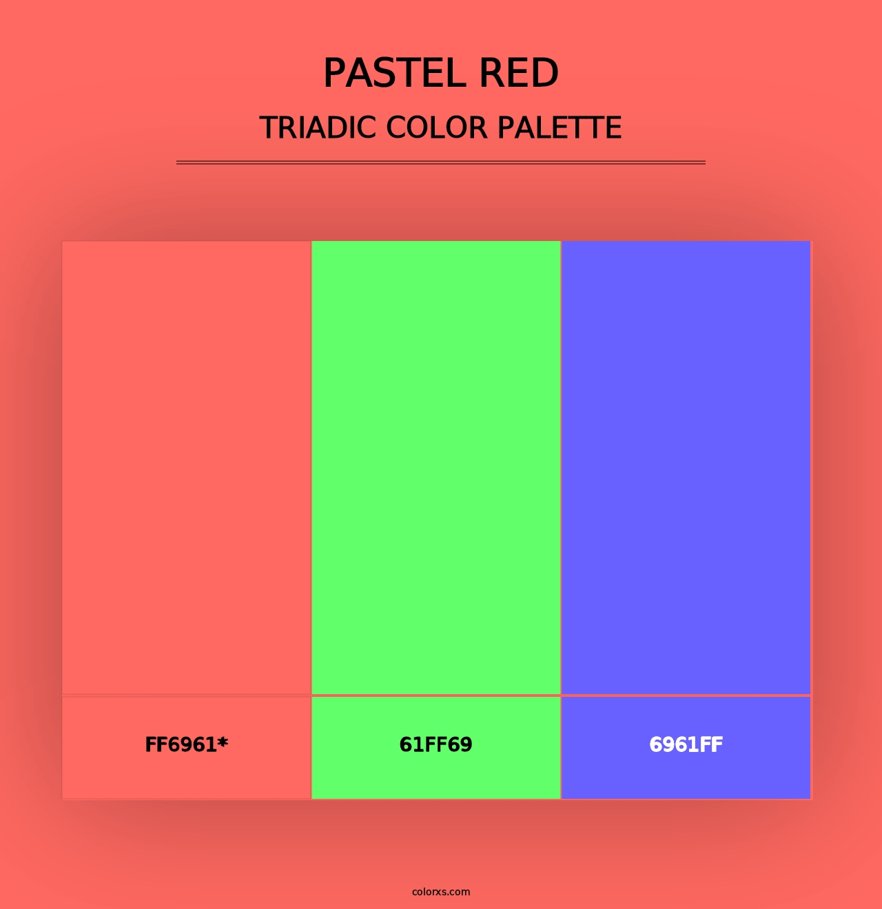 Pastel Red - Triadic Color Palette