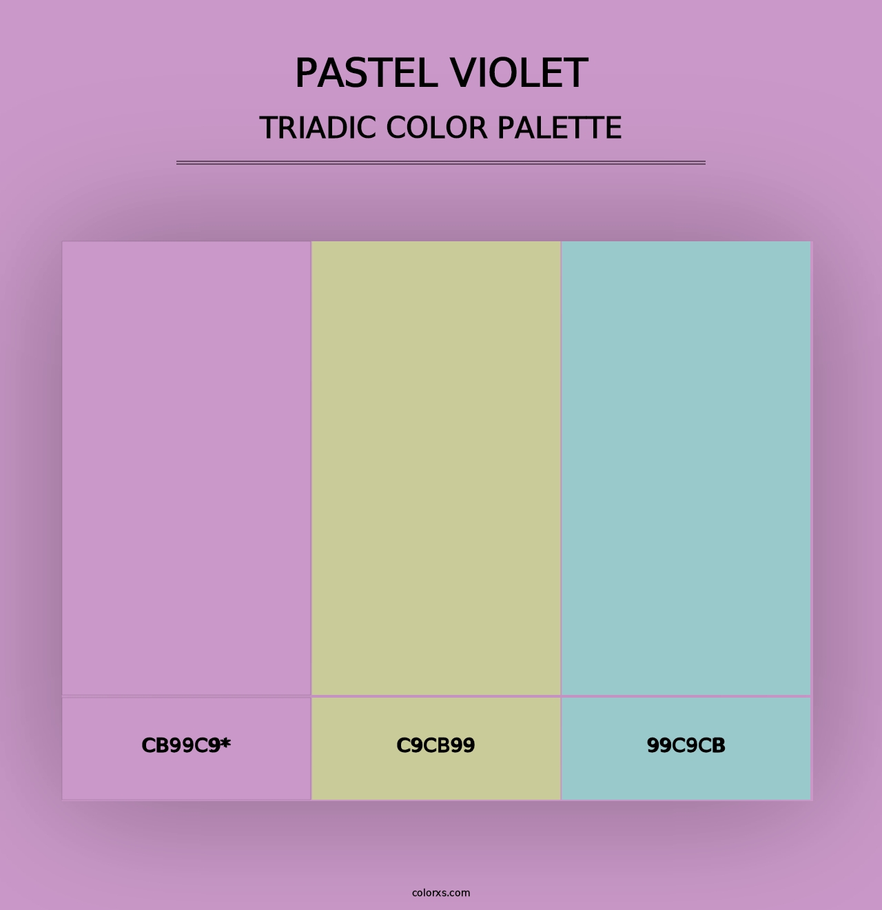 Pastel Violet - Triadic Color Palette