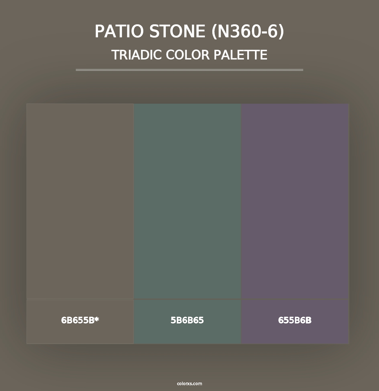 Patio Stone (N360-6) - Triadic Color Palette