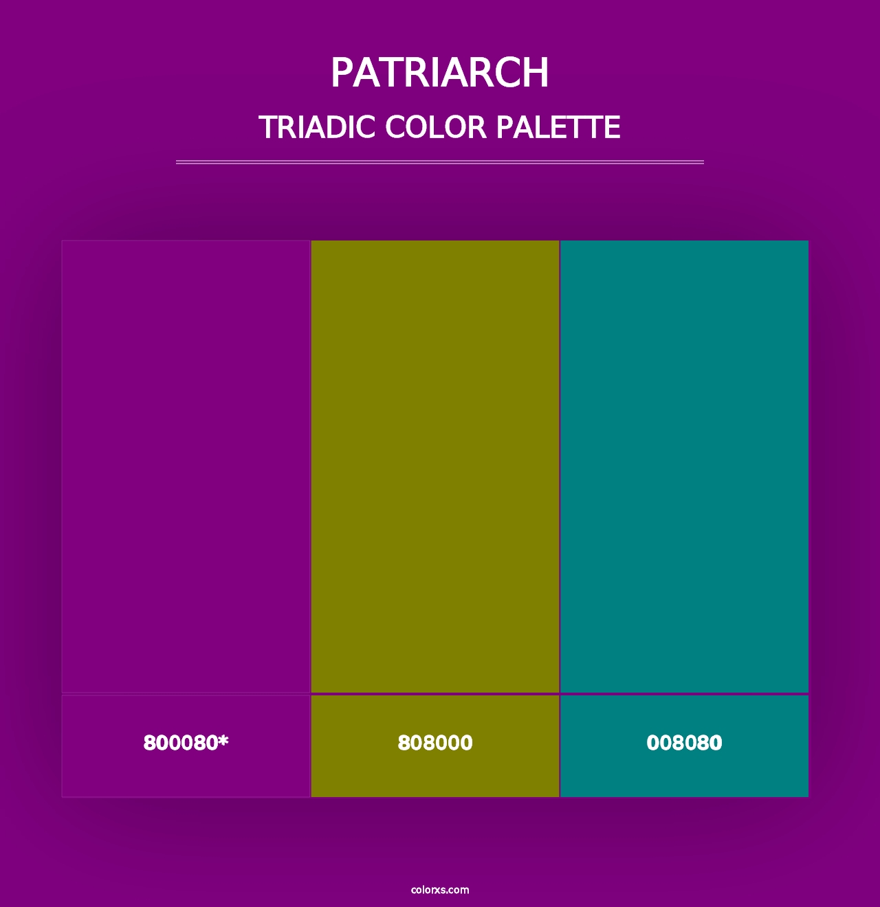 Patriarch - Triadic Color Palette