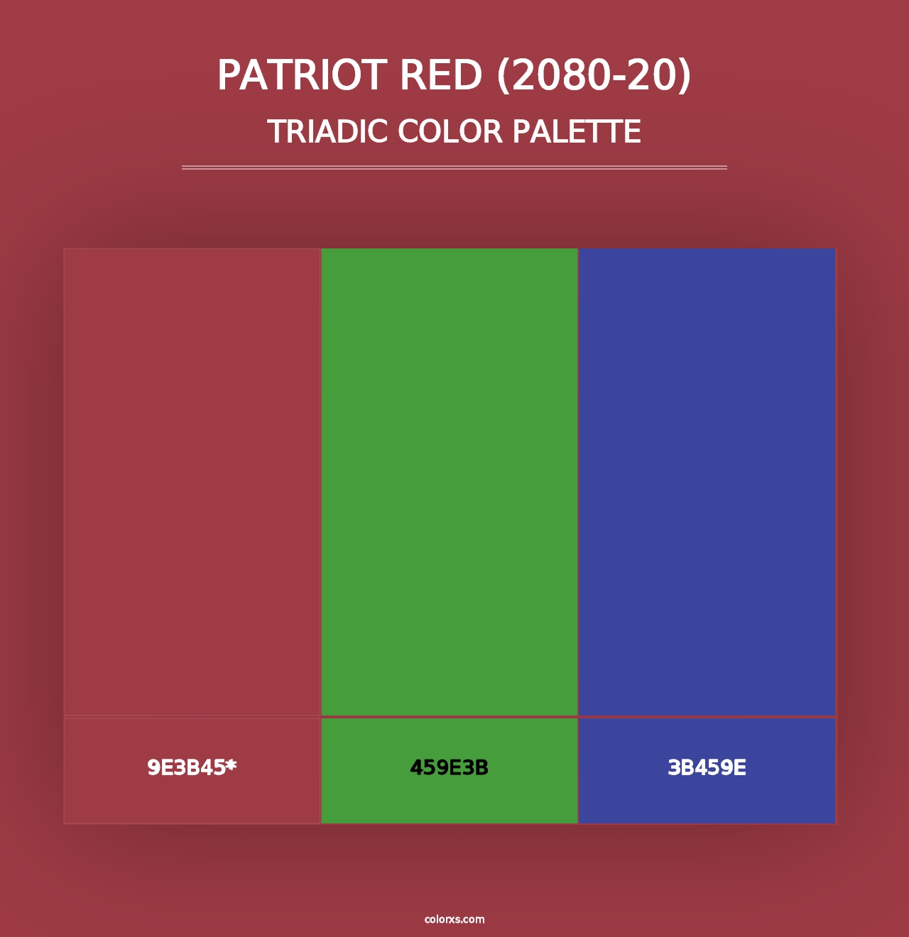 Patriot Red (2080-20) - Triadic Color Palette