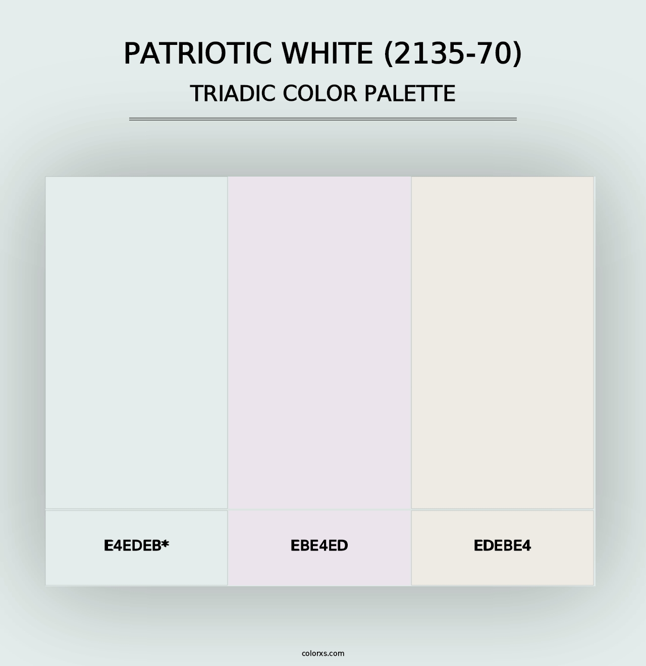 Patriotic White (2135-70) - Triadic Color Palette