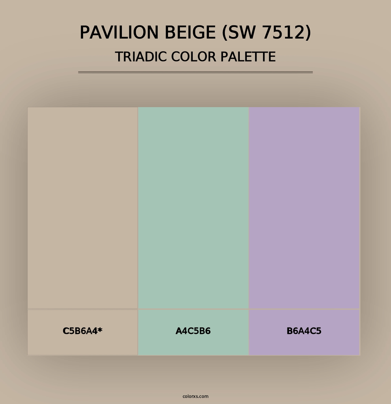 Pavilion Beige (SW 7512) - Triadic Color Palette