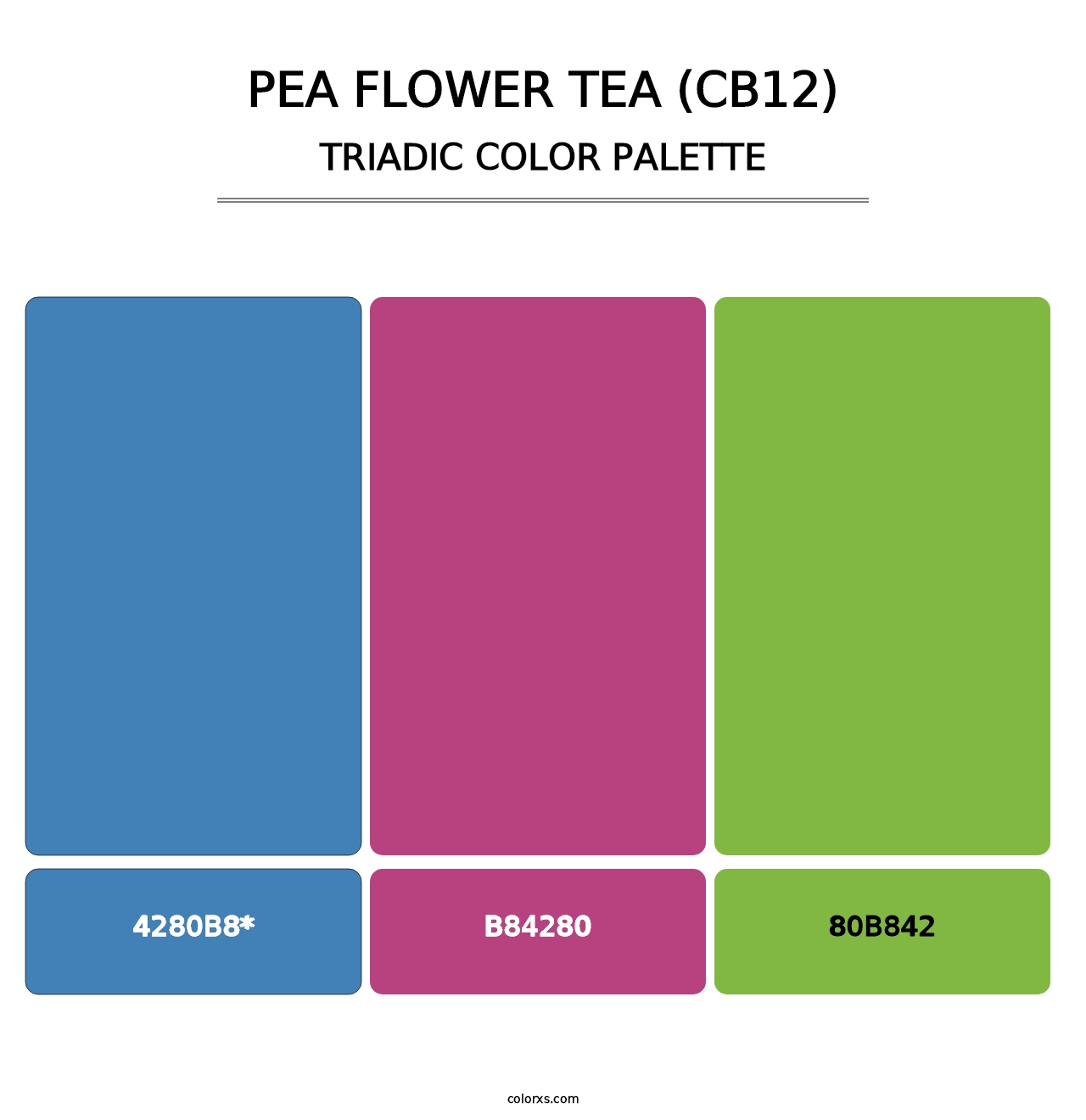 Pea Flower Tea (CB12) - Triadic Color Palette