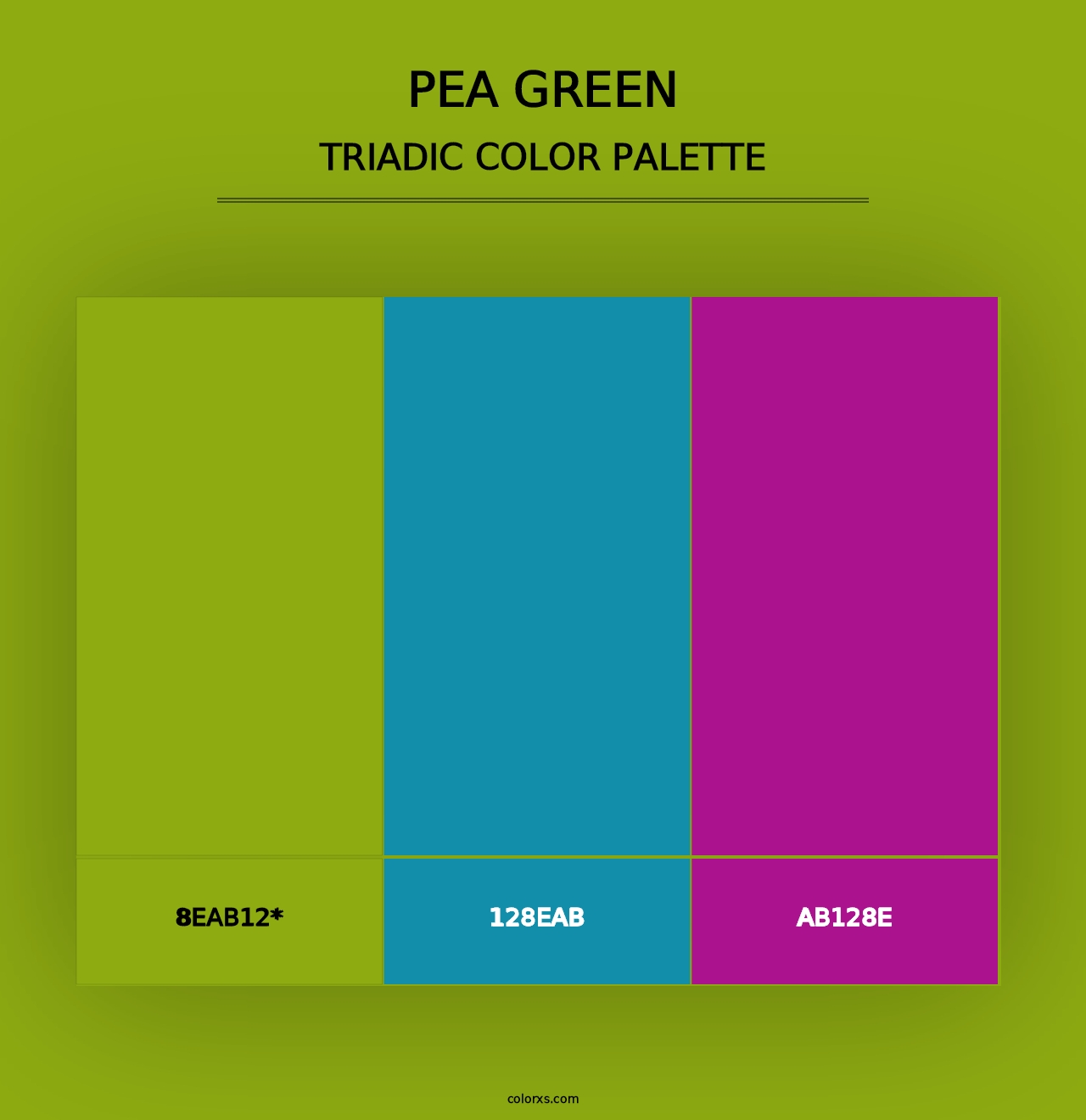 Pea Green - Triadic Color Palette