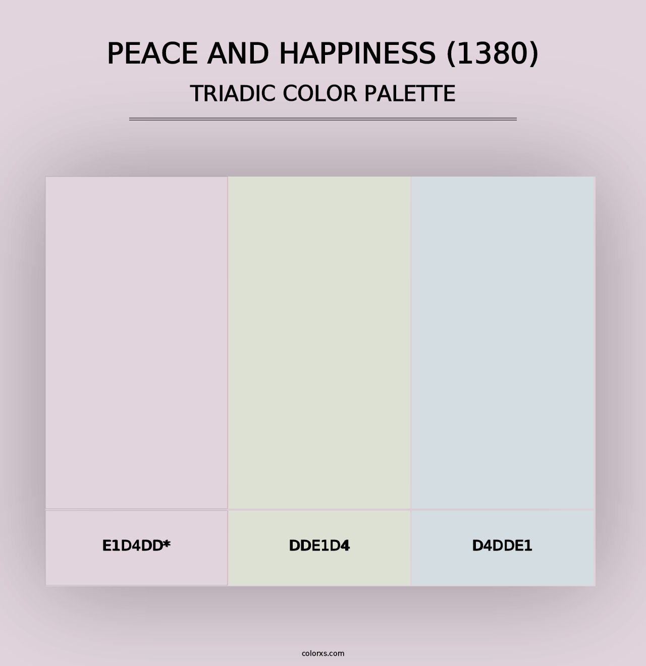 Peace and Happiness (1380) - Triadic Color Palette