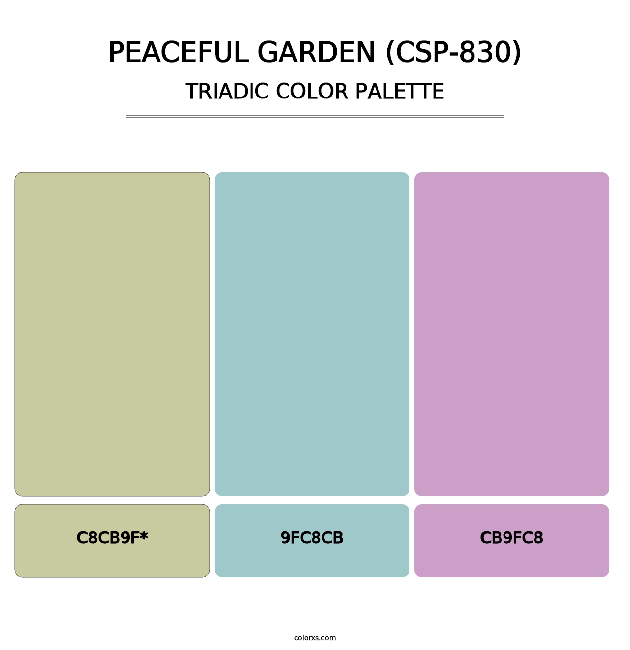 Peaceful Garden (CSP-830) - Triadic Color Palette