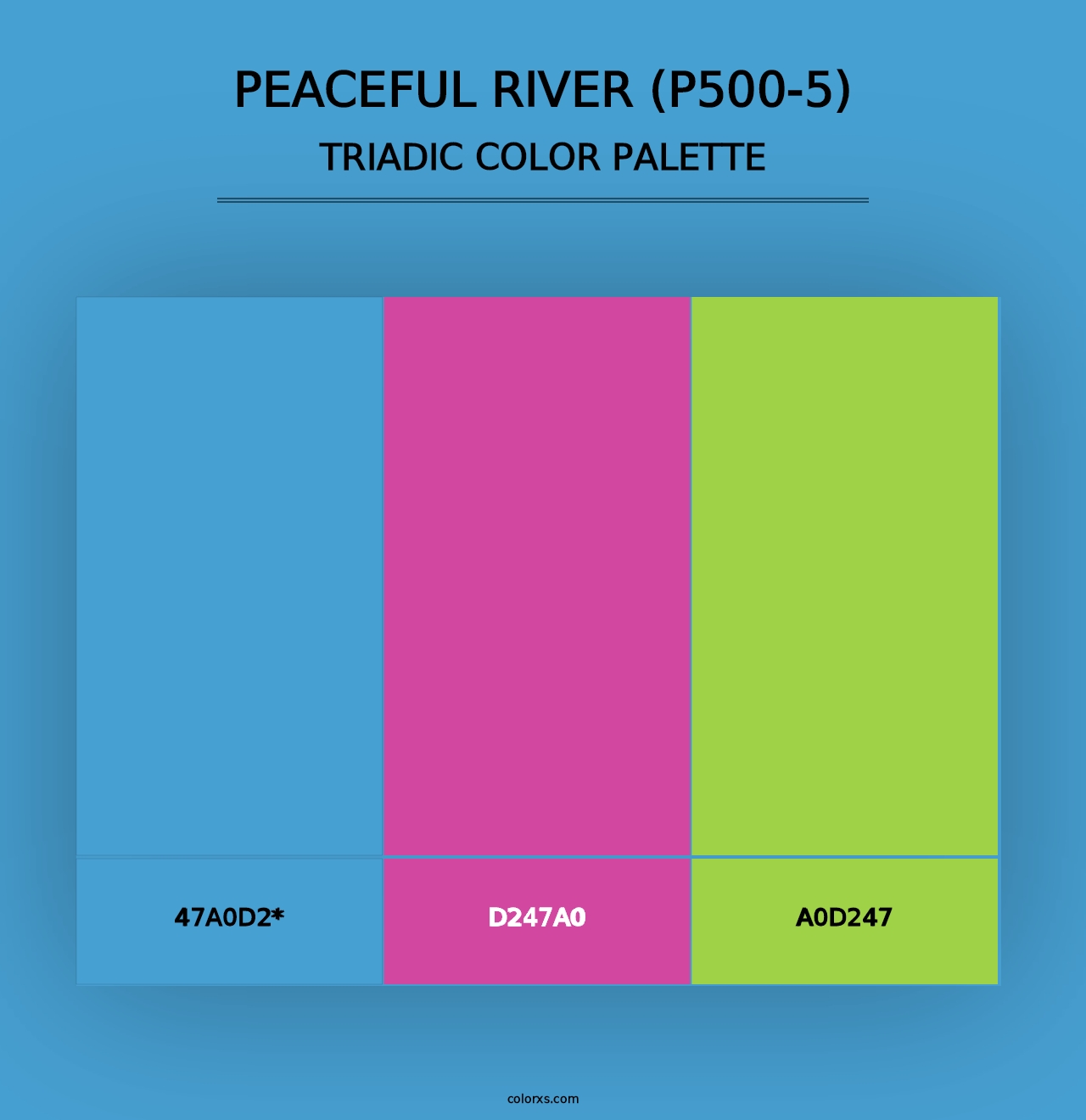 Peaceful River (P500-5) - Triadic Color Palette