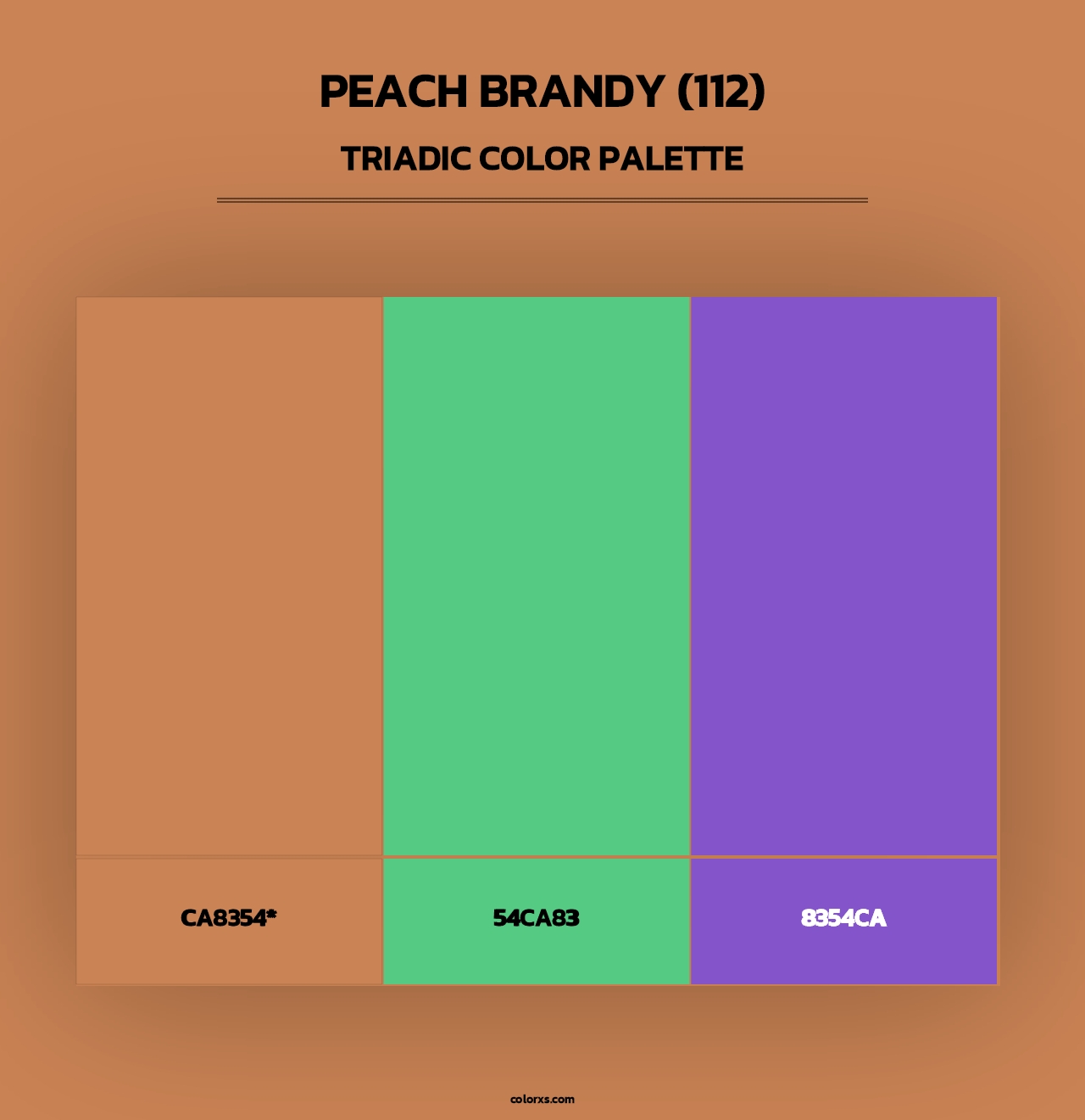 Peach Brandy (112) - Triadic Color Palette