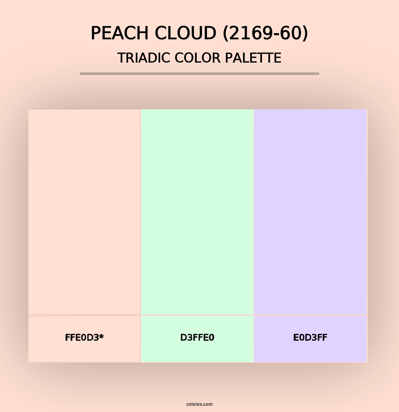 Peach Cloud (2169-60) - Triadic Color Palette