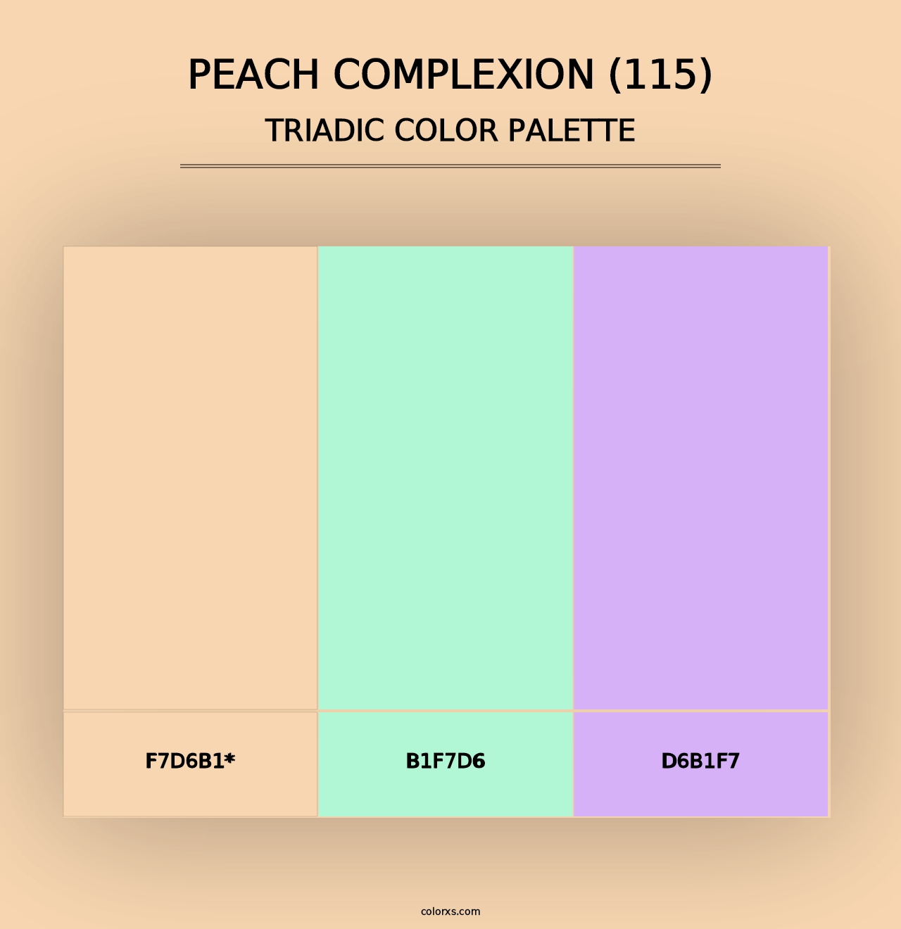 Peach Complexion (115) - Triadic Color Palette