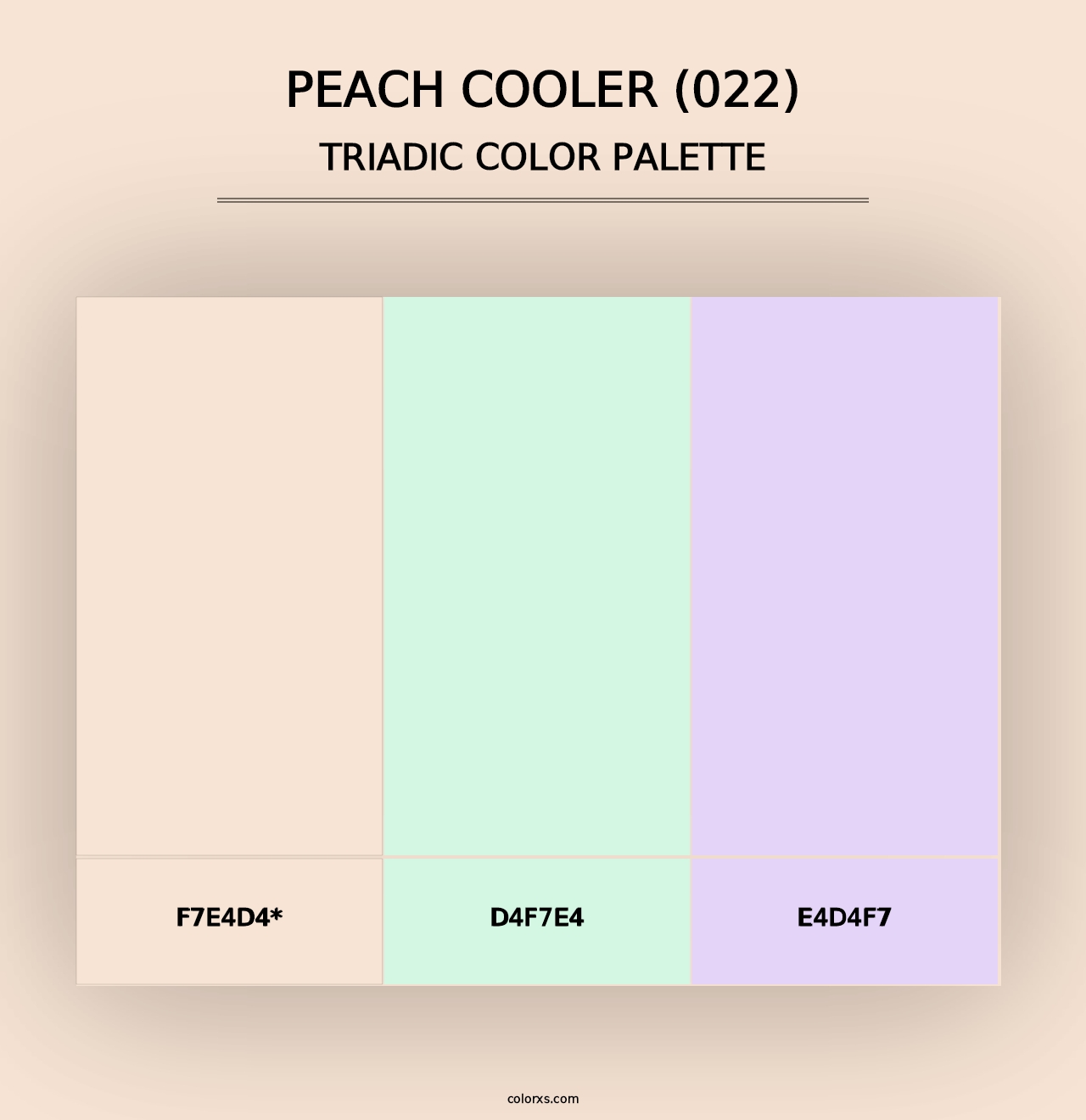 Peach Cooler (022) - Triadic Color Palette