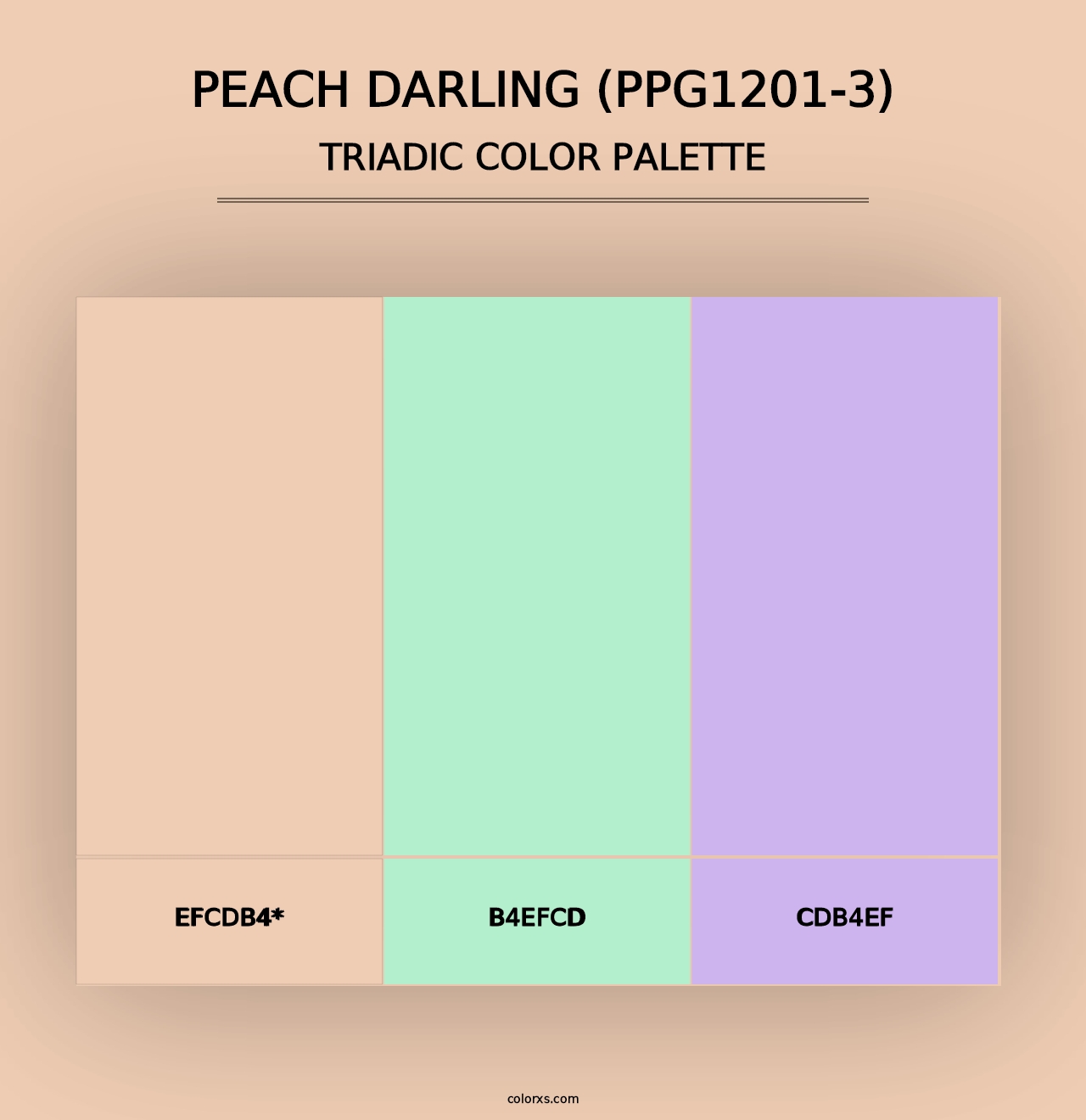 Peach Darling (PPG1201-3) - Triadic Color Palette