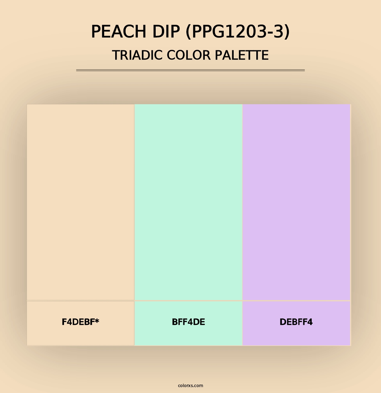 Peach Dip (PPG1203-3) - Triadic Color Palette