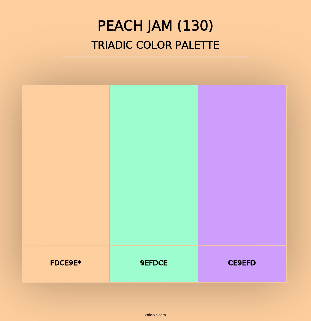 Peach Jam (130) - Triadic Color Palette