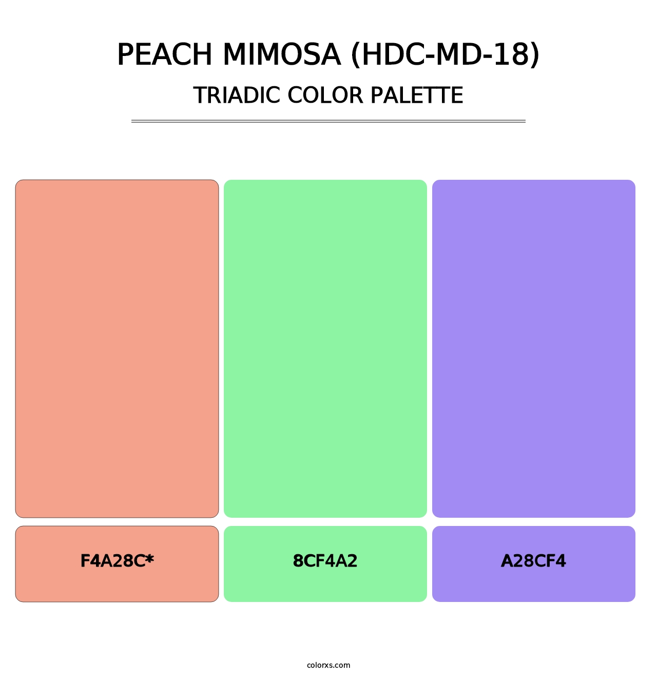 Peach Mimosa (HDC-MD-18) - Triadic Color Palette