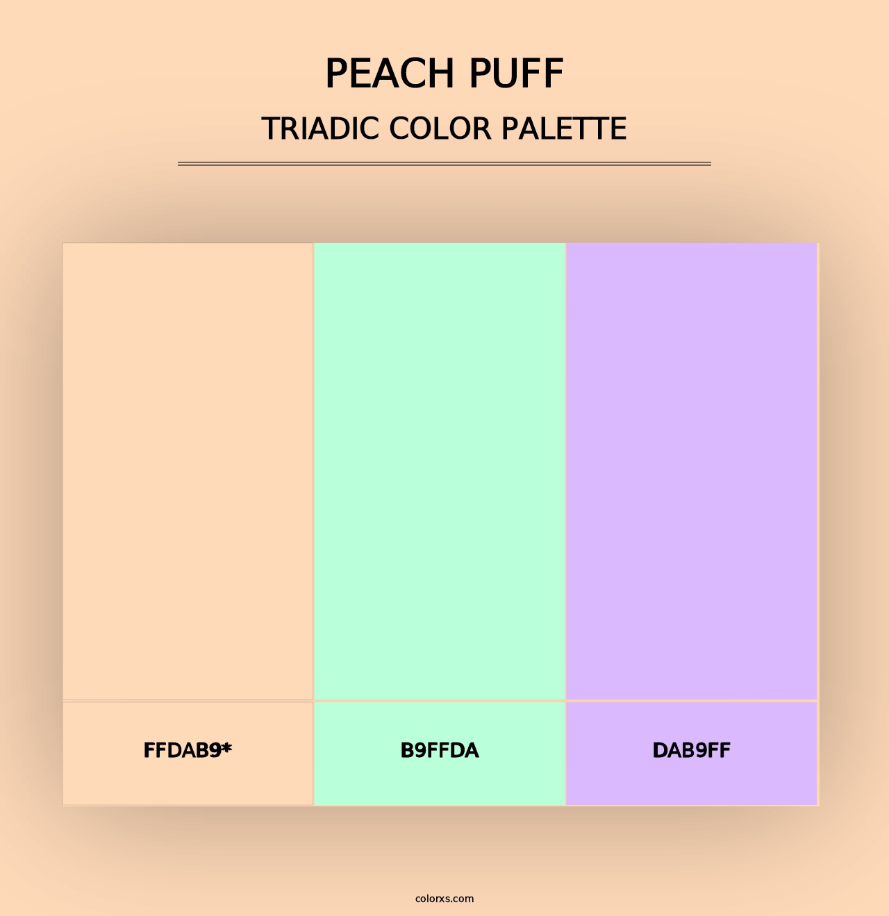 Peach Puff - Triadic Color Palette