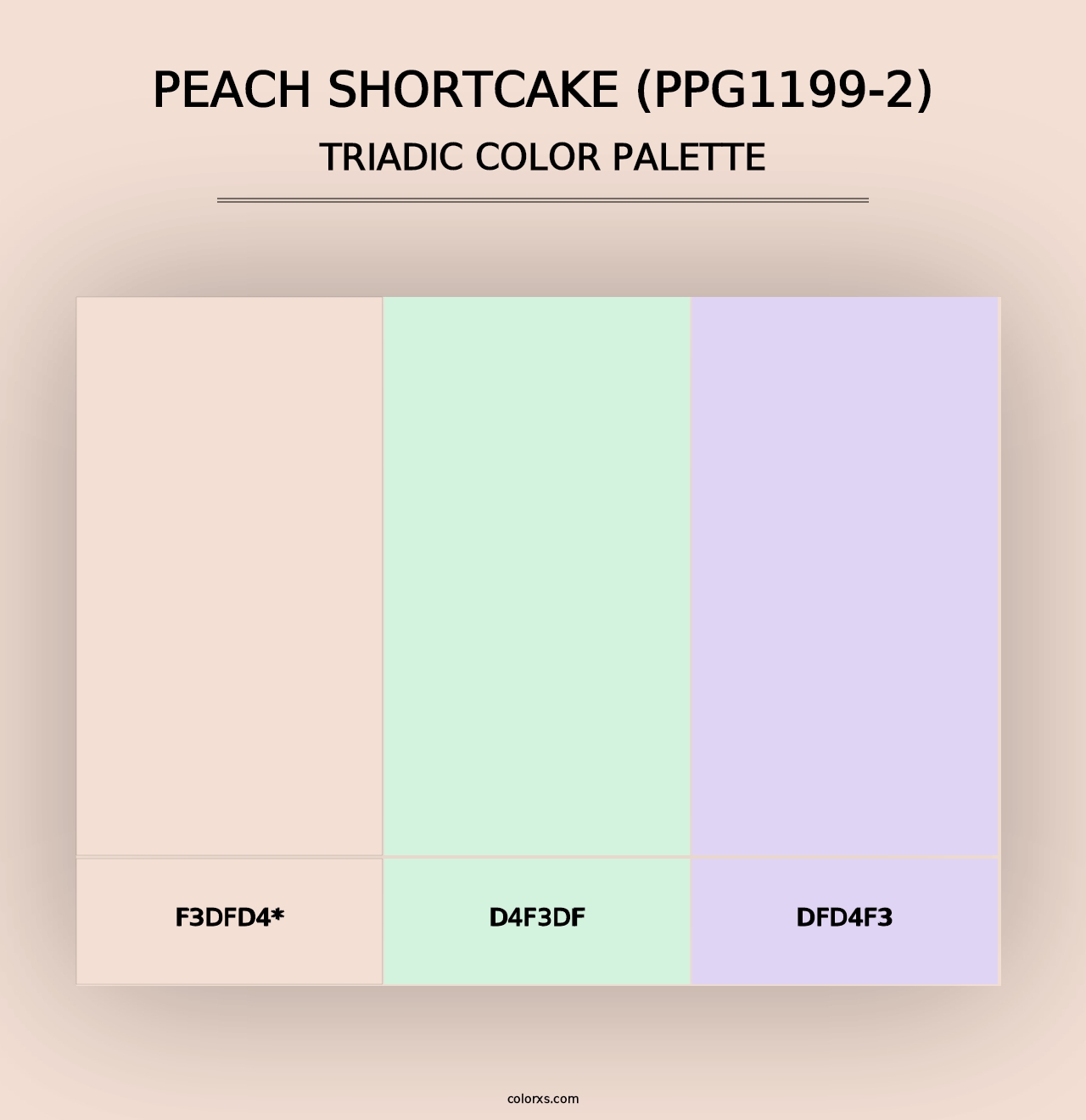 Peach Shortcake (PPG1199-2) - Triadic Color Palette