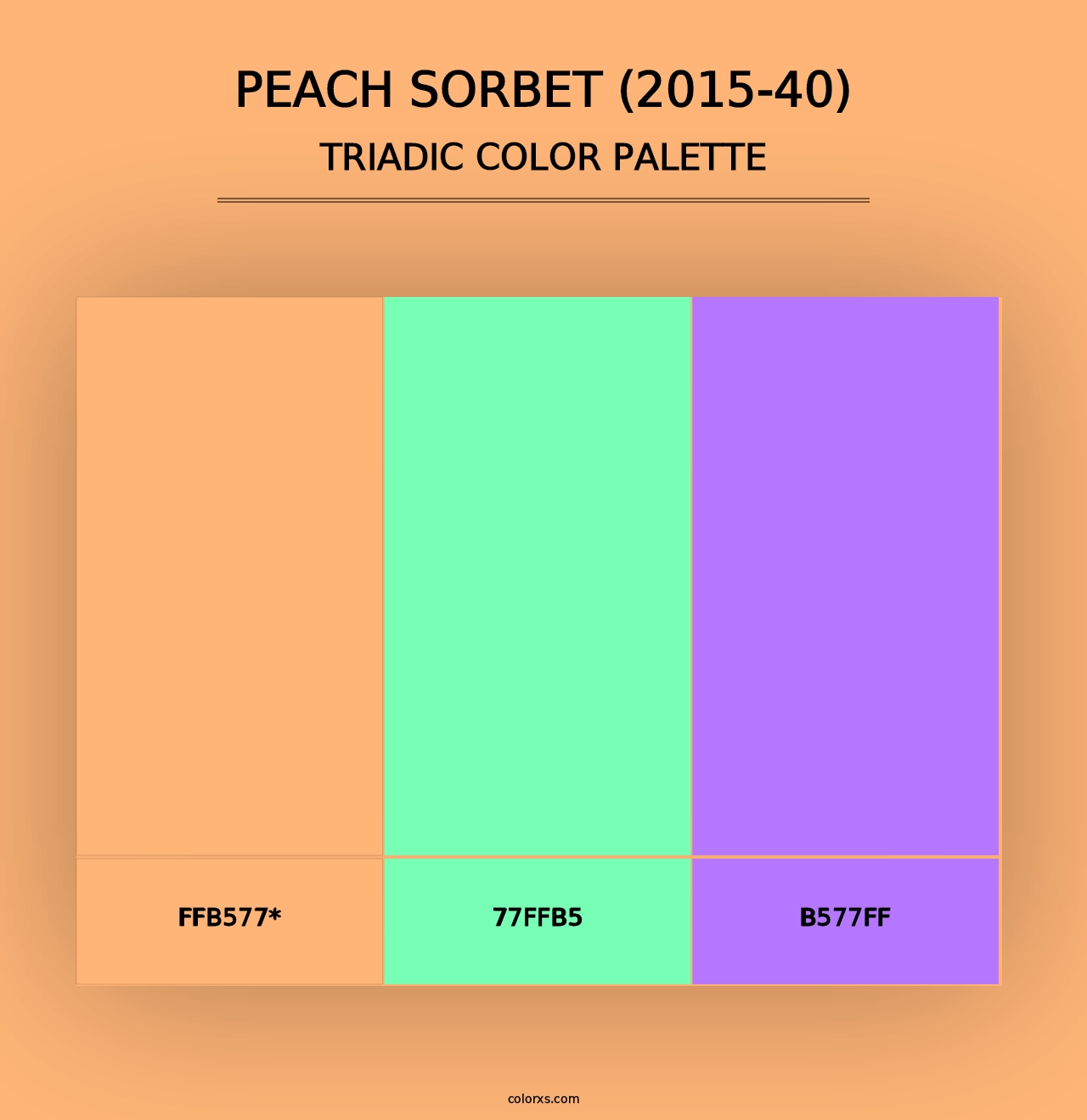 Peach Sorbet (2015-40) - Triadic Color Palette