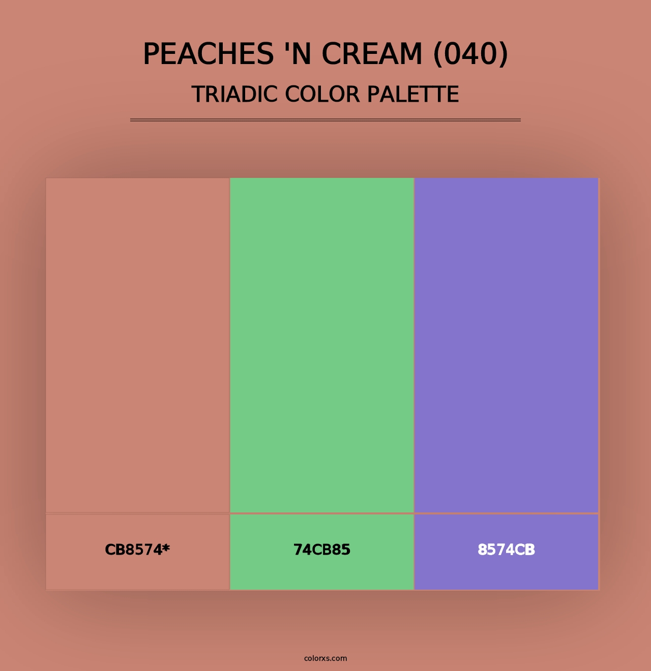 Peaches 'n Cream (040) - Triadic Color Palette