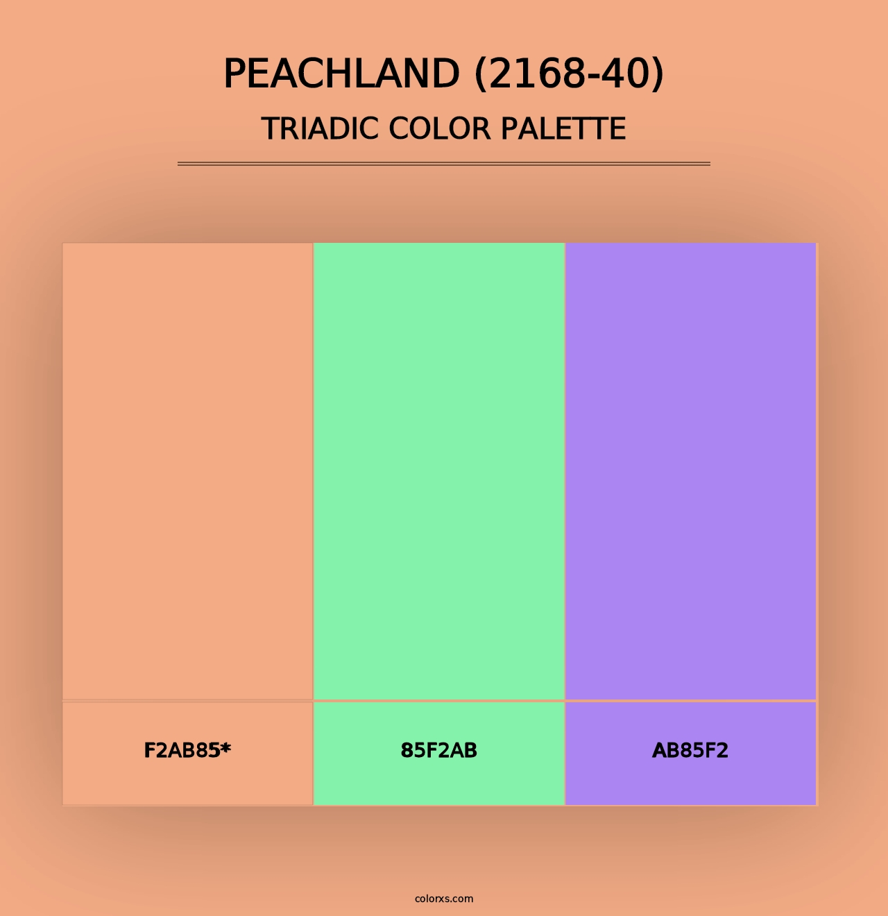 Peachland (2168-40) - Triadic Color Palette