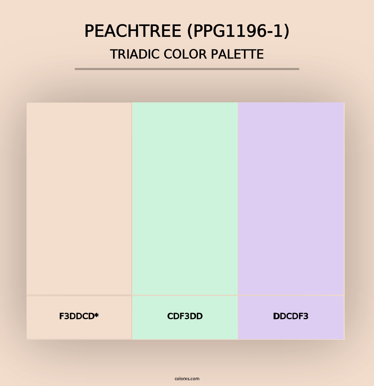 Peachtree (PPG1196-1) - Triadic Color Palette