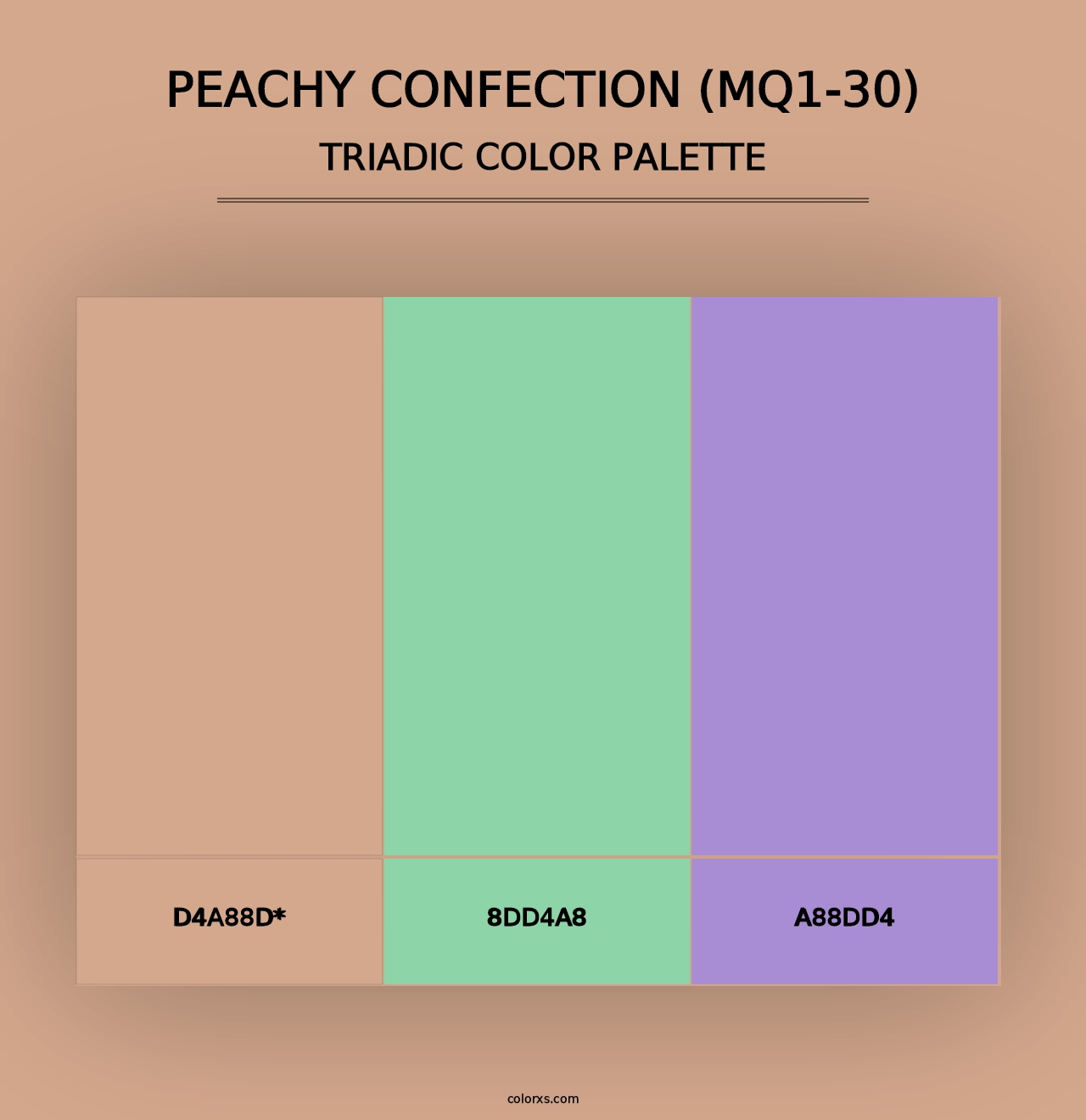 Peachy Confection (MQ1-30) - Triadic Color Palette