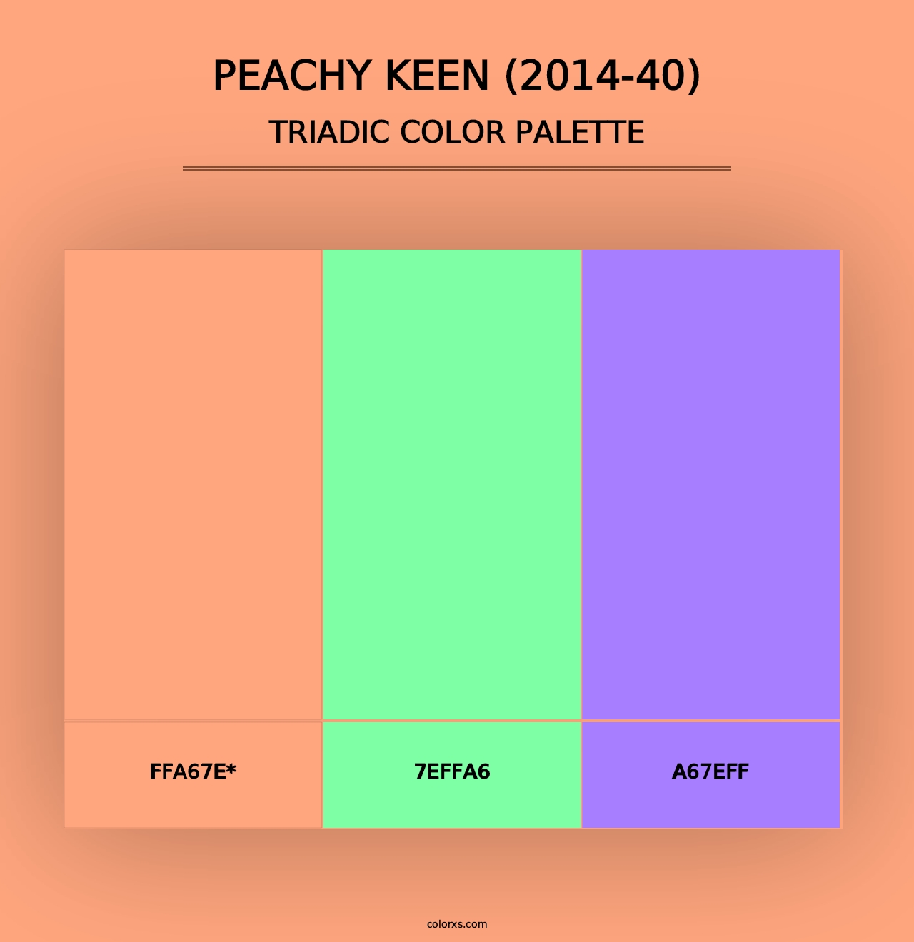 Peachy Keen (2014-40) - Triadic Color Palette