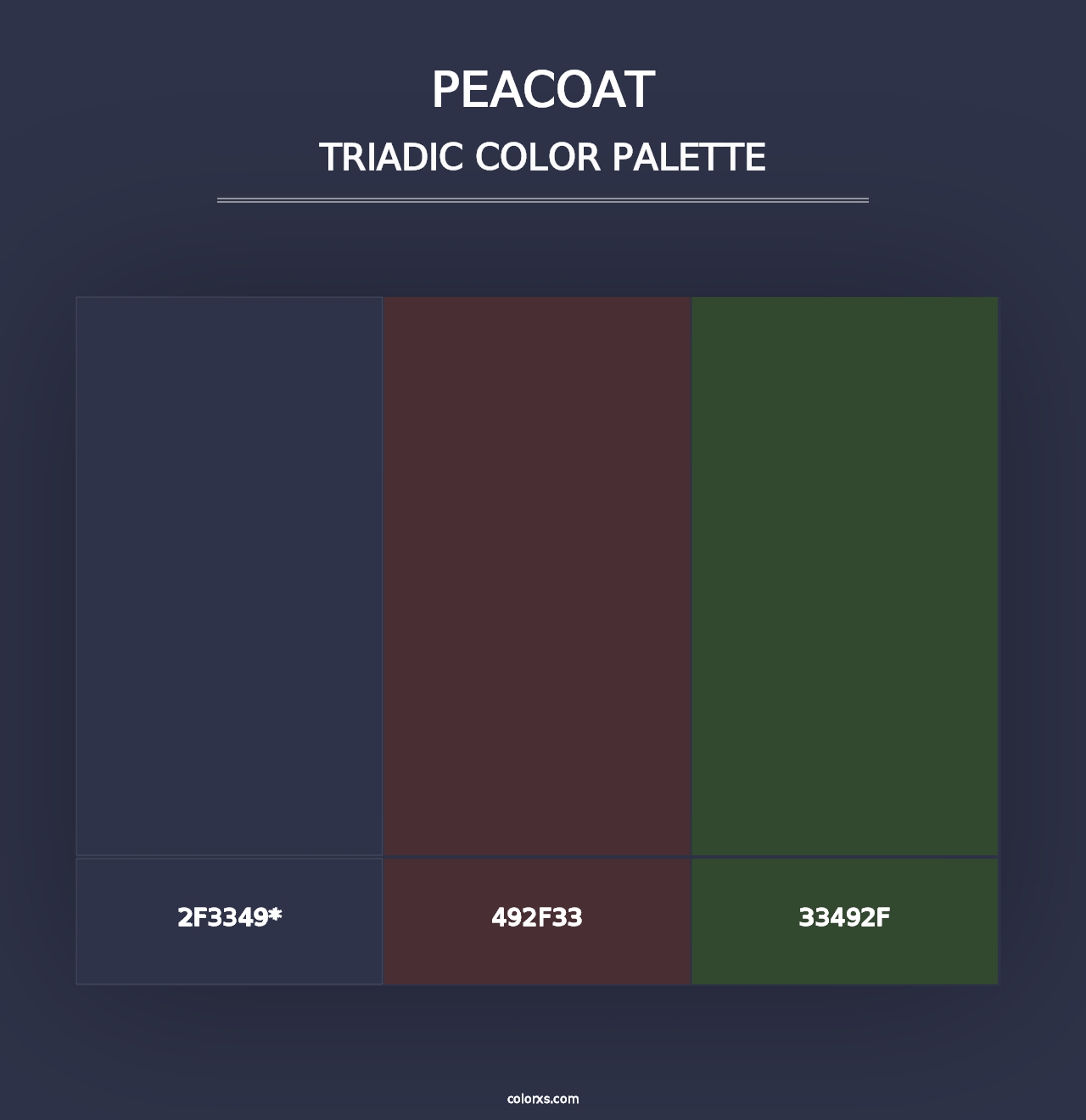 Peacoat - Triadic Color Palette