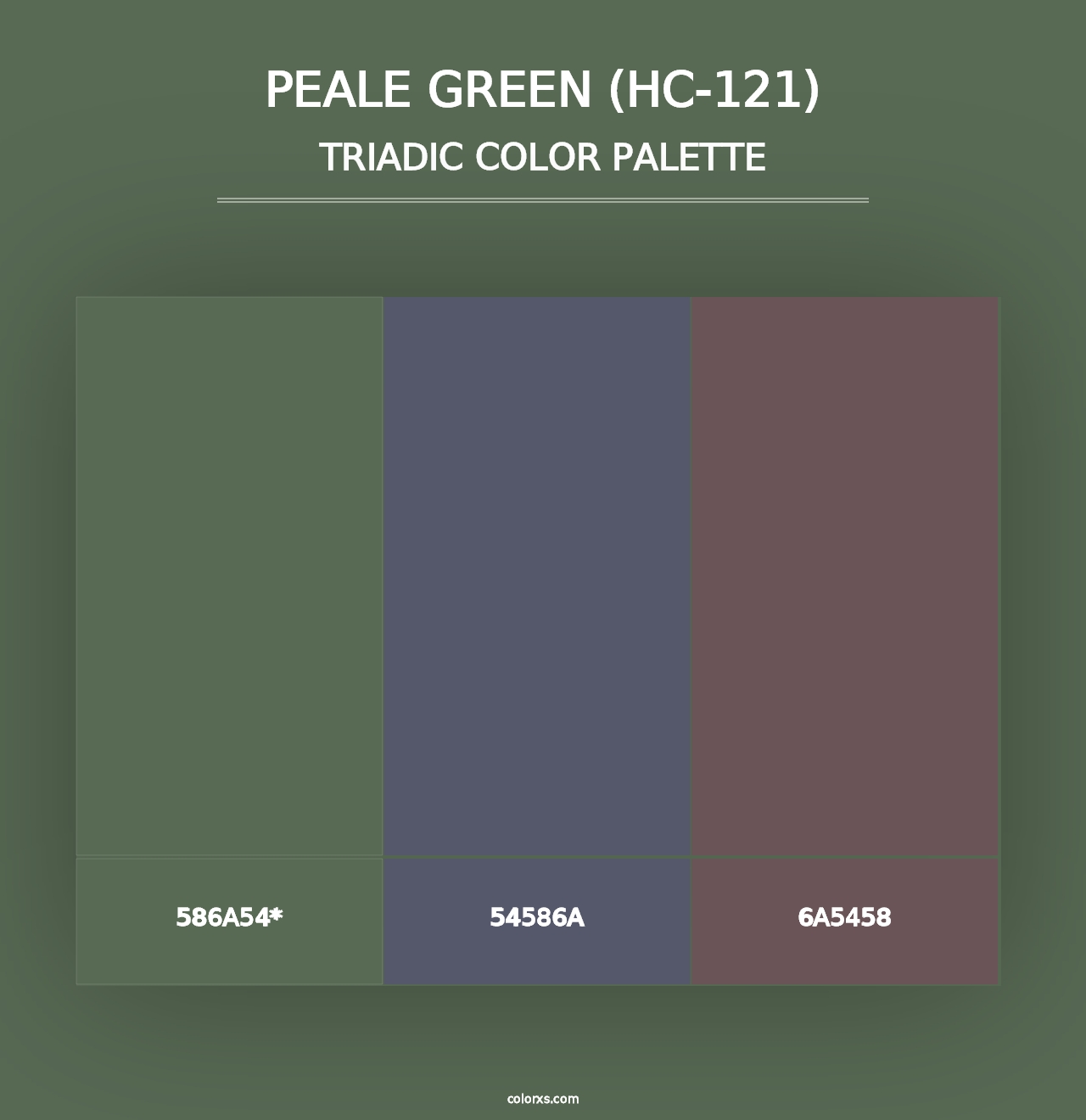 Peale Green (HC-121) - Triadic Color Palette