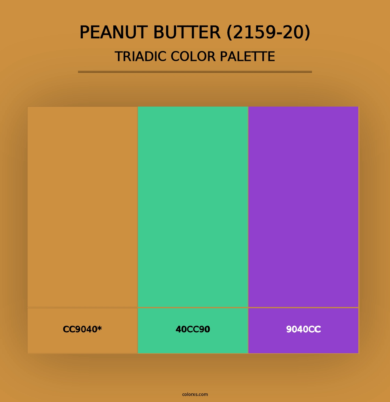 Peanut Butter (2159-20) - Triadic Color Palette