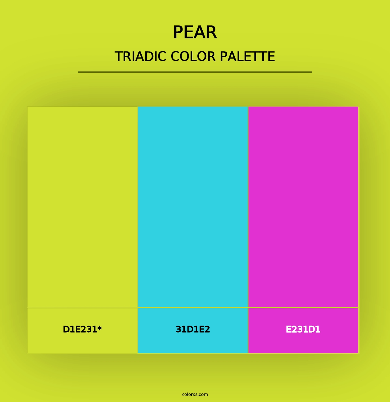 Pear - Triadic Color Palette