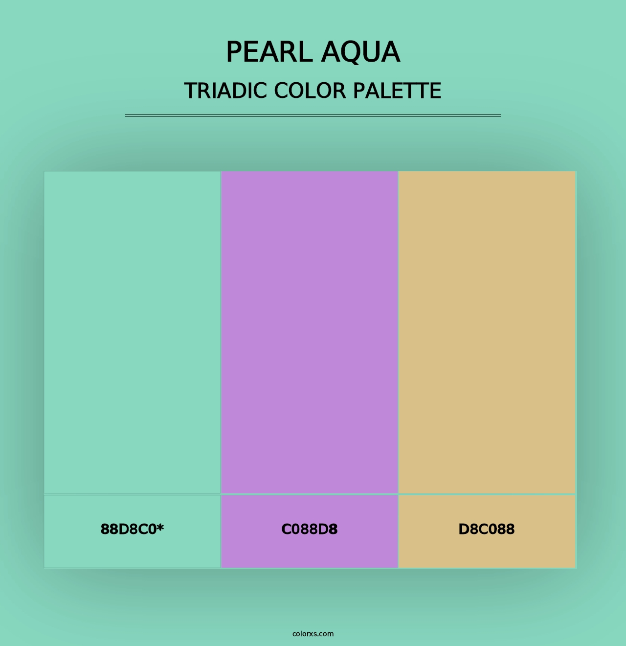 Pearl Aqua - Triadic Color Palette