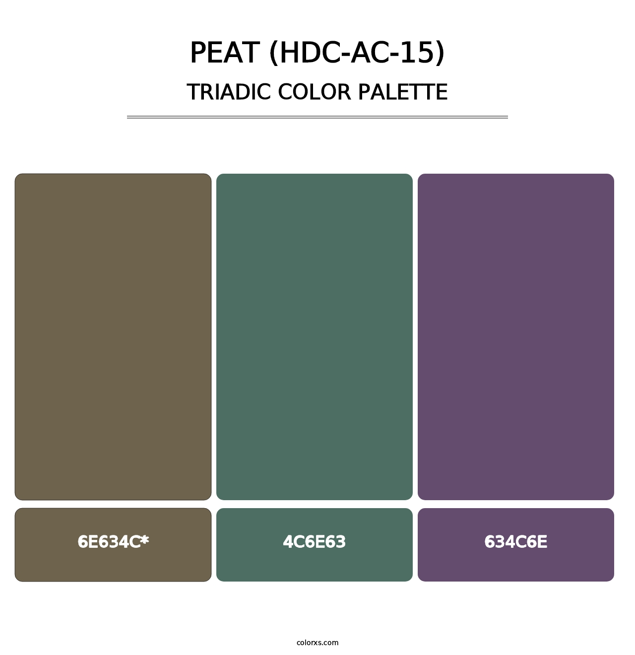 Peat (HDC-AC-15) - Triadic Color Palette