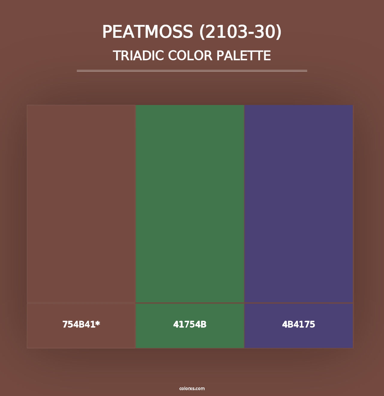 Peatmoss (2103-30) - Triadic Color Palette