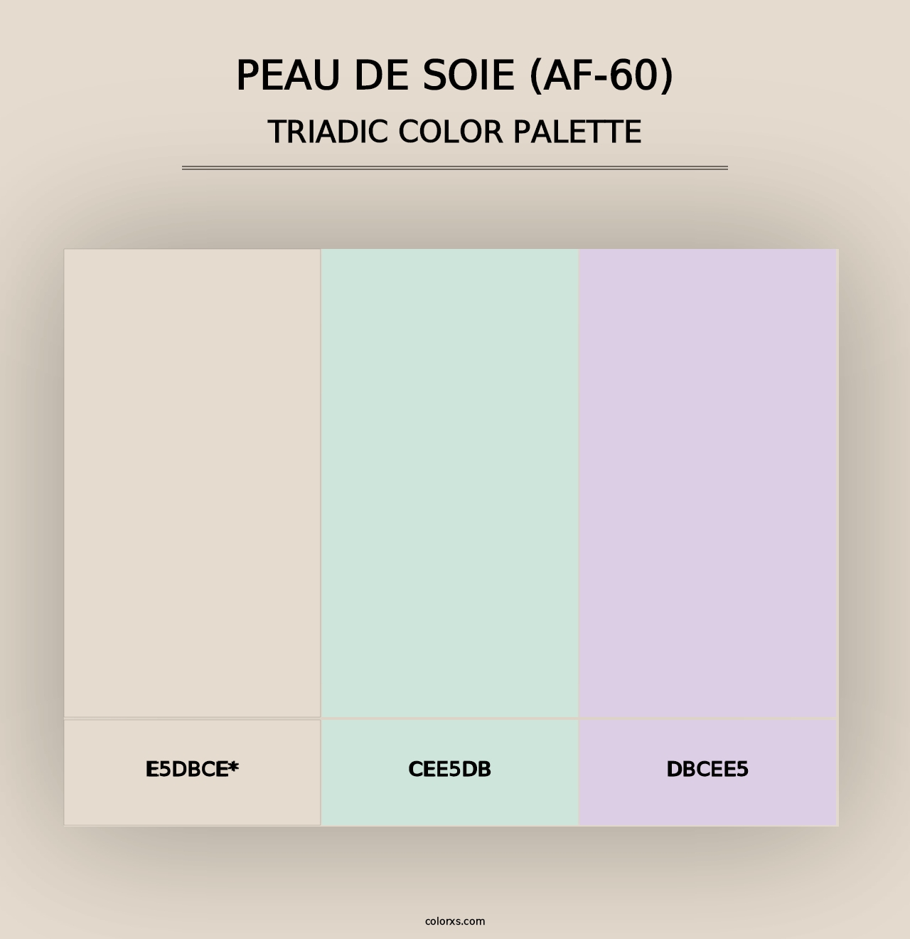 Peau de Soie (AF-60) - Triadic Color Palette