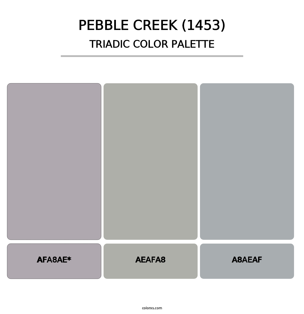 Pebble Creek (1453) - Triadic Color Palette