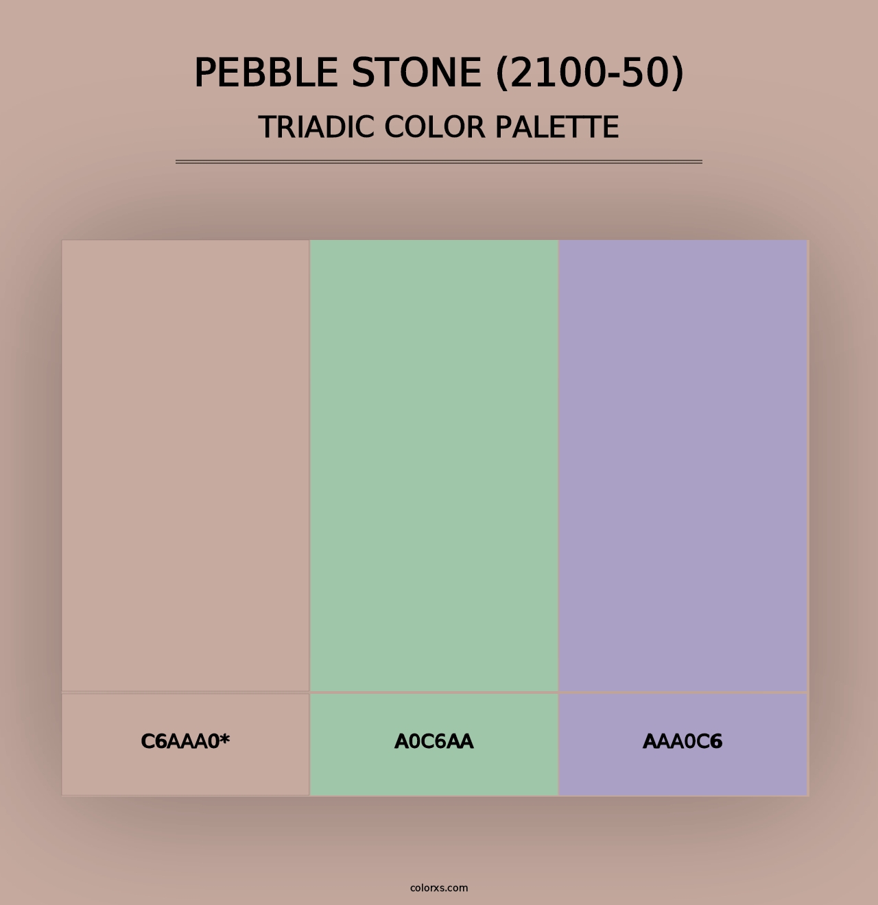 Pebble Stone (2100-50) - Triadic Color Palette