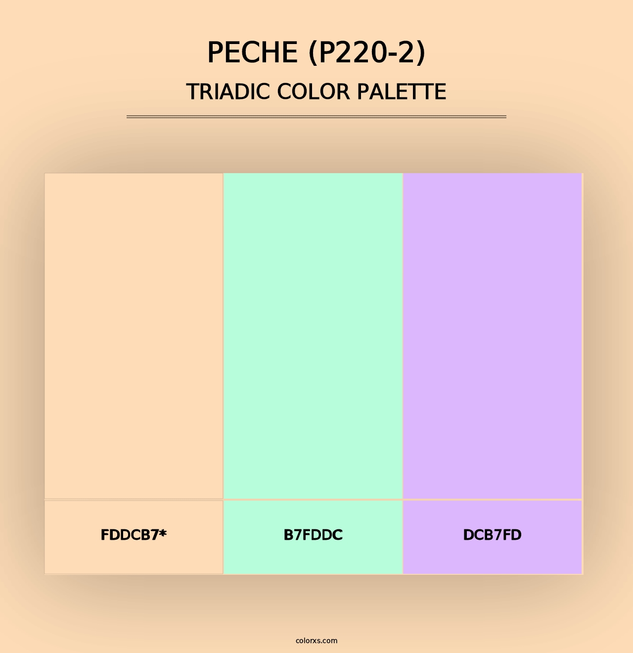 Peche (P220-2) - Triadic Color Palette