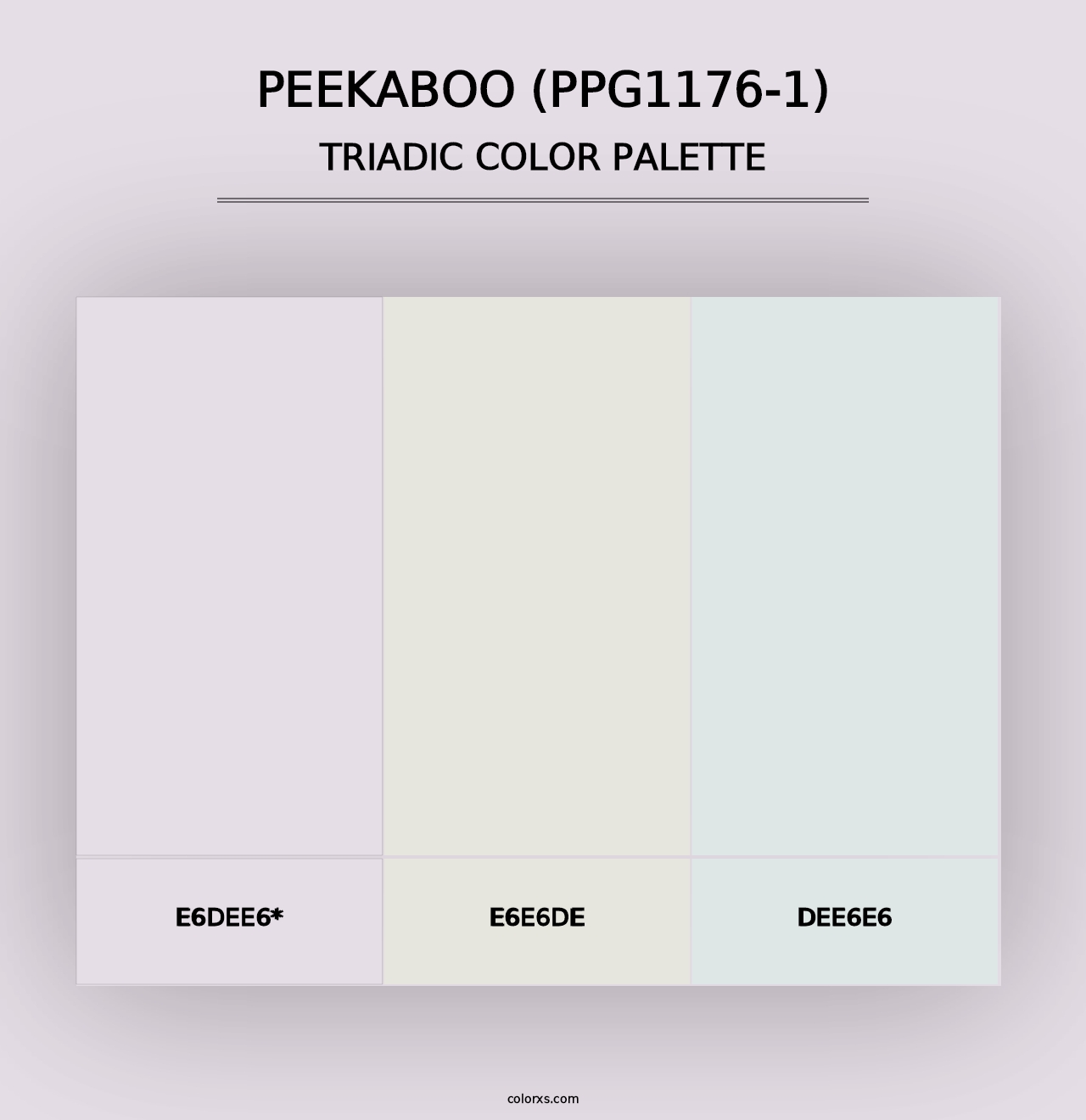 Peekaboo (PPG1176-1) - Triadic Color Palette