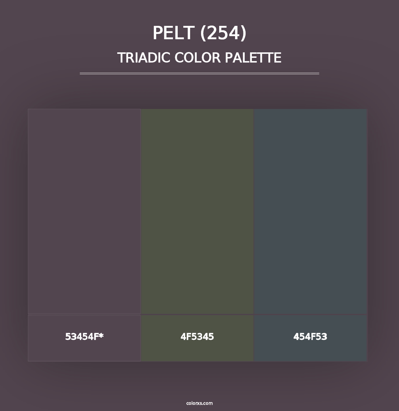 Pelt (254) - Triadic Color Palette