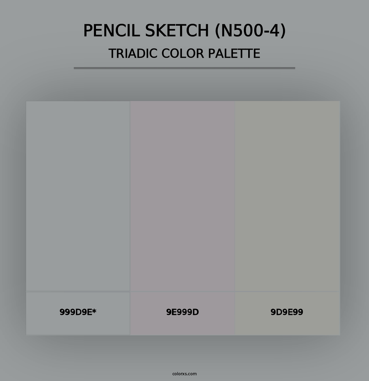 Pencil Sketch (N500-4) - Triadic Color Palette