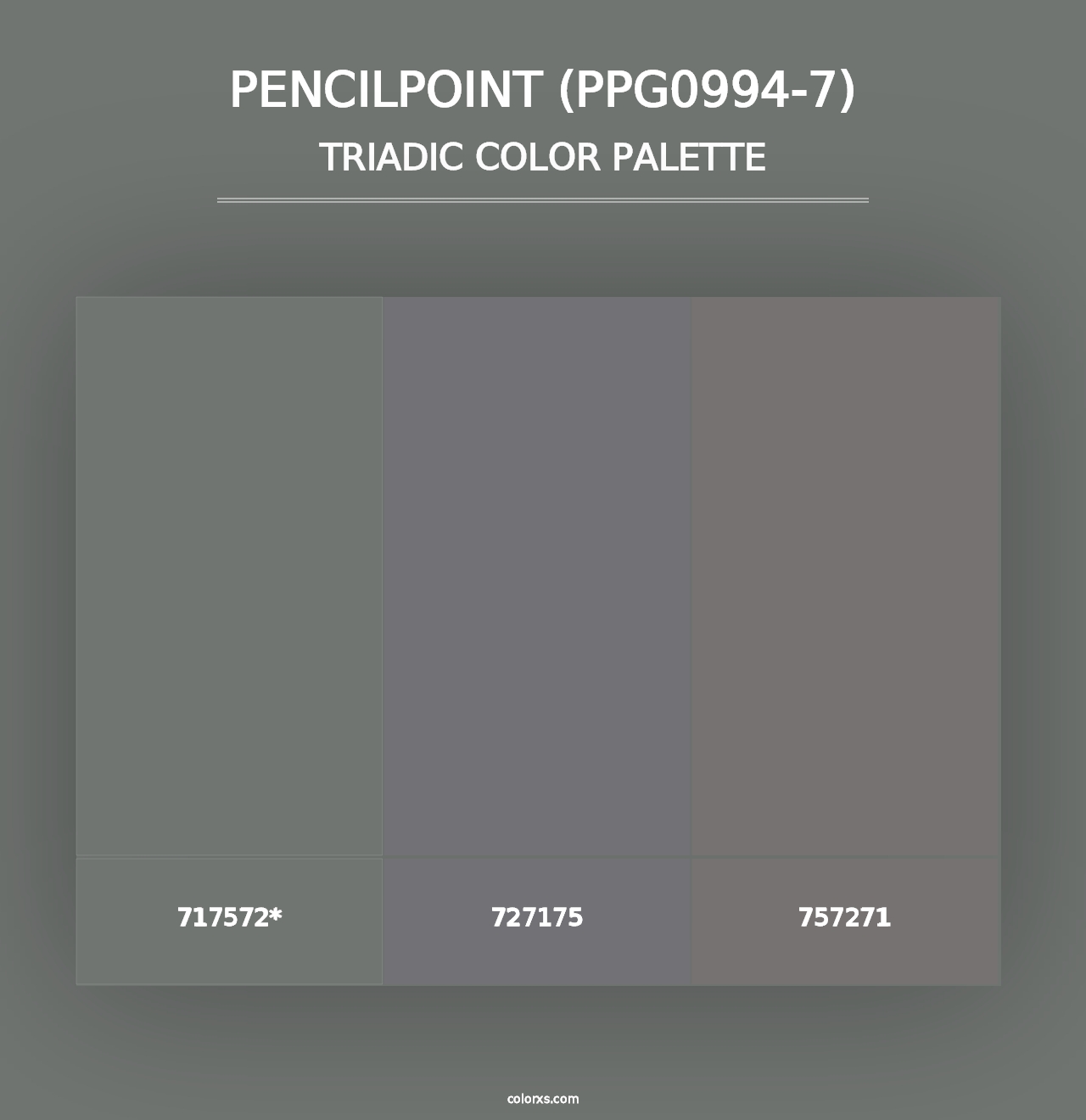 Pencilpoint (PPG0994-7) - Triadic Color Palette