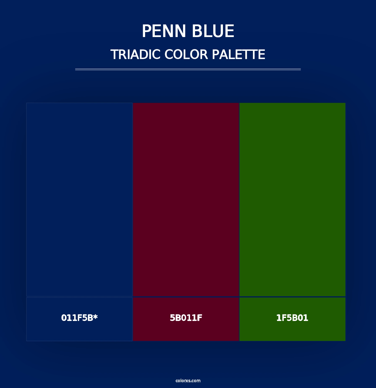 Penn Blue - Triadic Color Palette