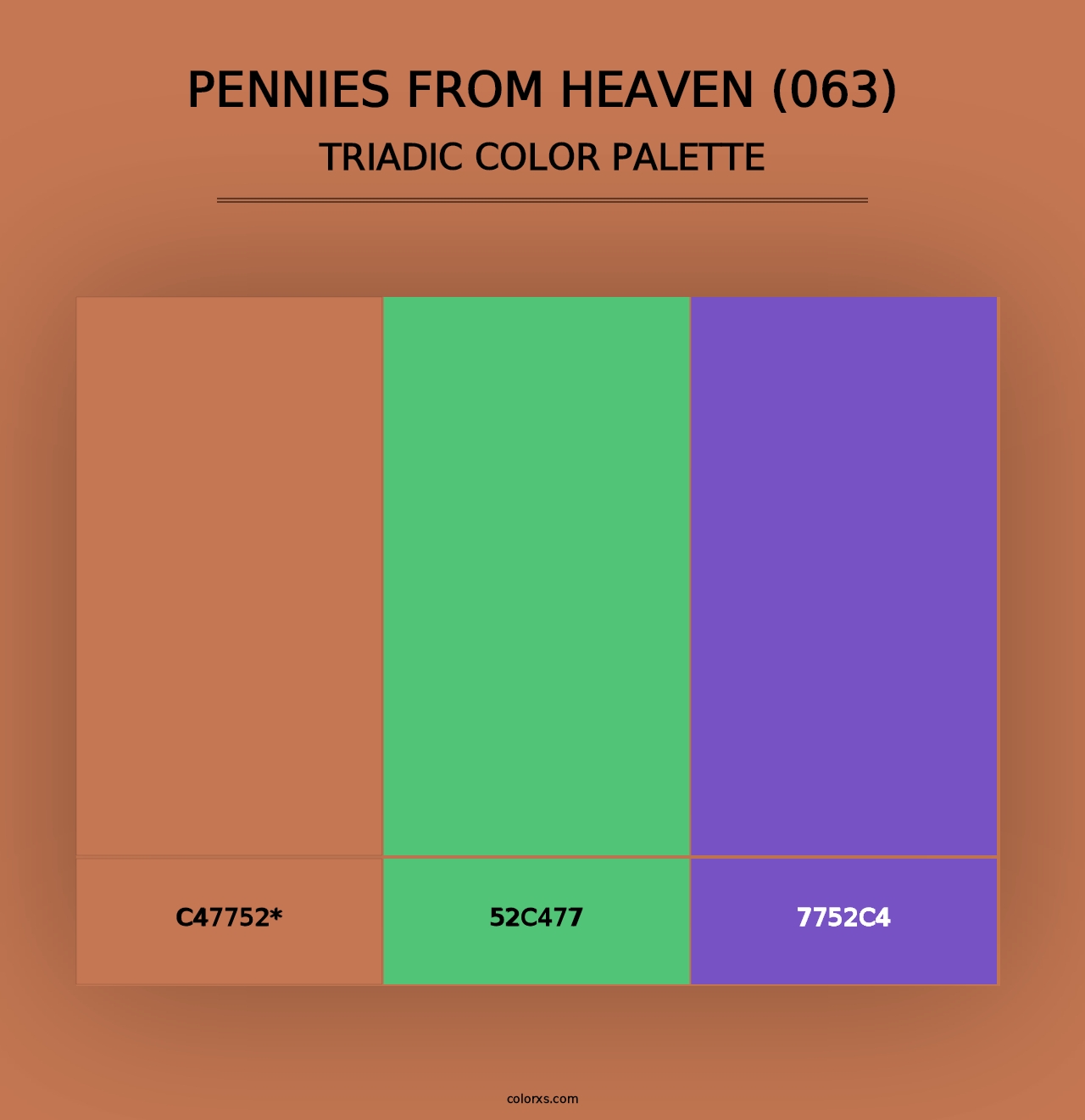 Pennies From Heaven (063) - Triadic Color Palette