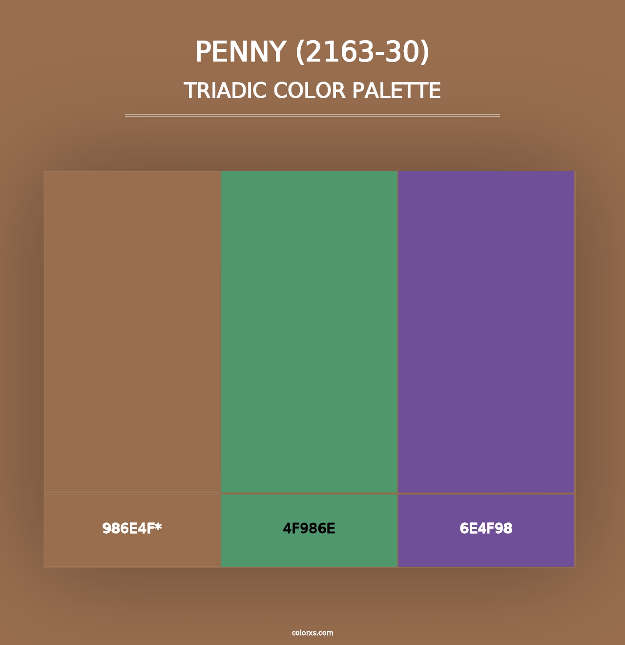 Penny (2163-30) - Triadic Color Palette