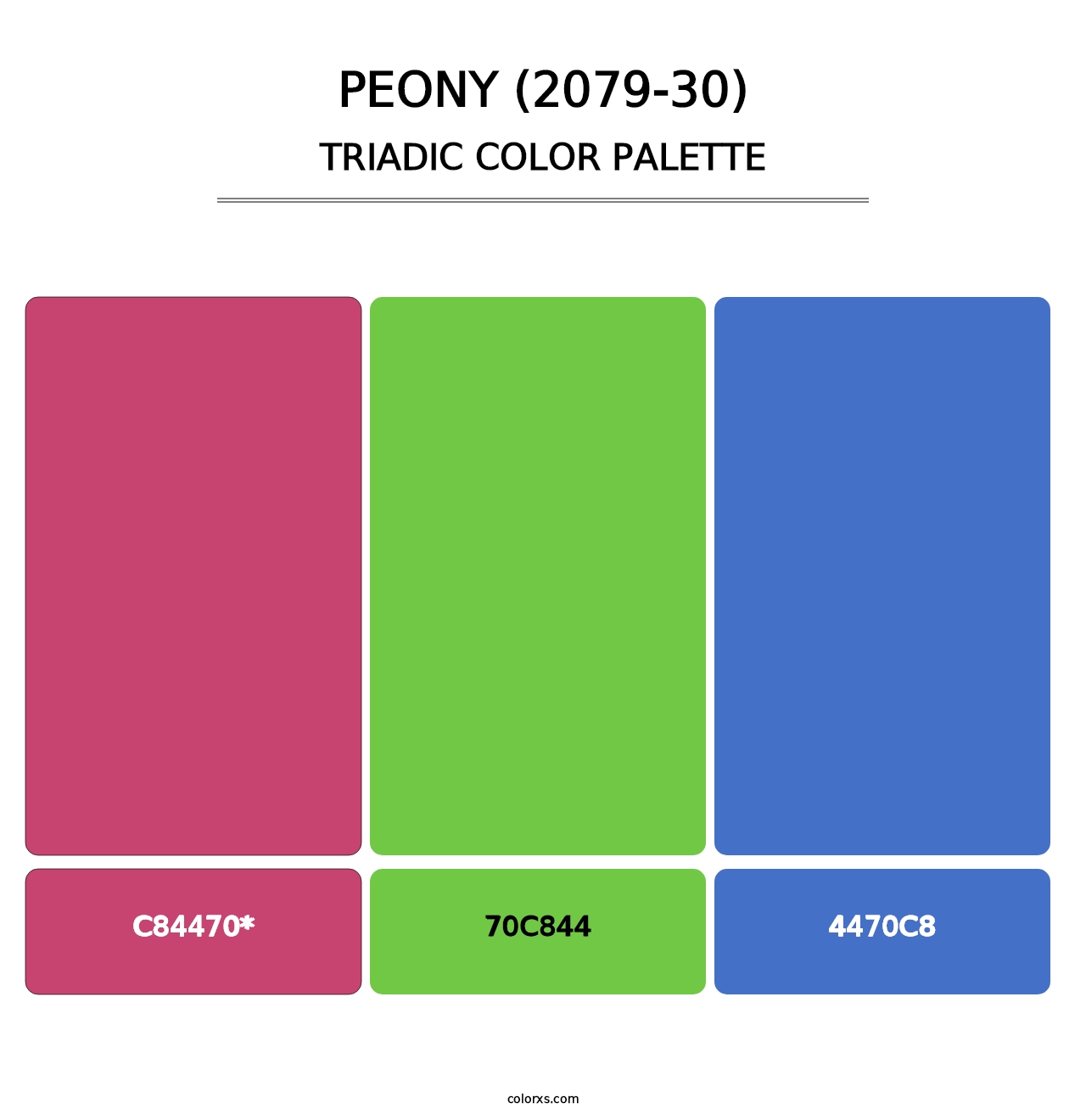 Peony (2079-30) - Triadic Color Palette