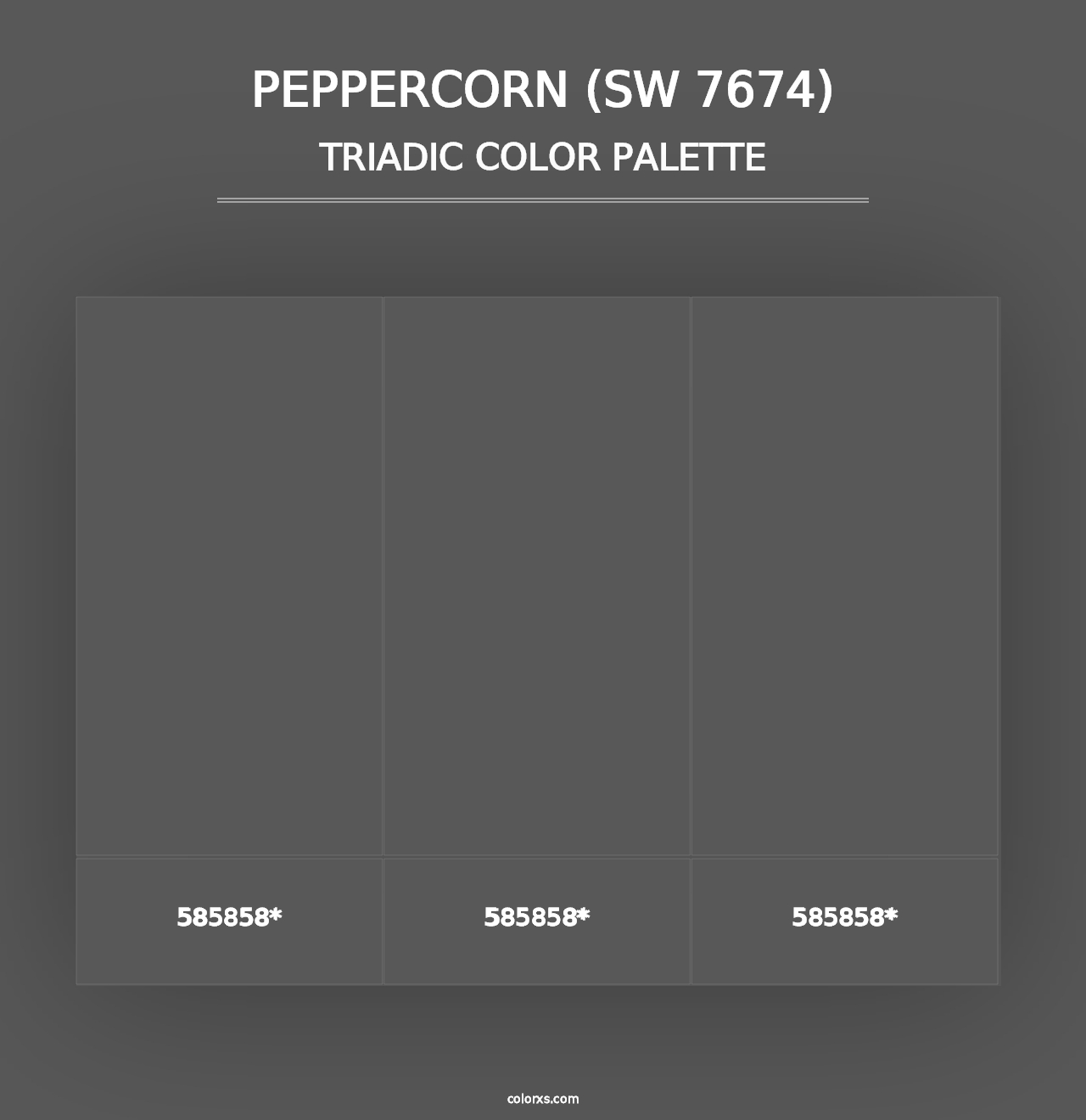 Peppercorn (SW 7674) - Triadic Color Palette