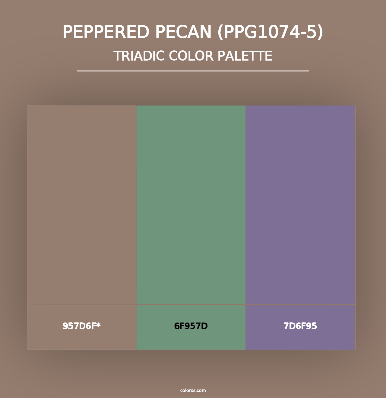 Peppered Pecan (PPG1074-5) - Triadic Color Palette