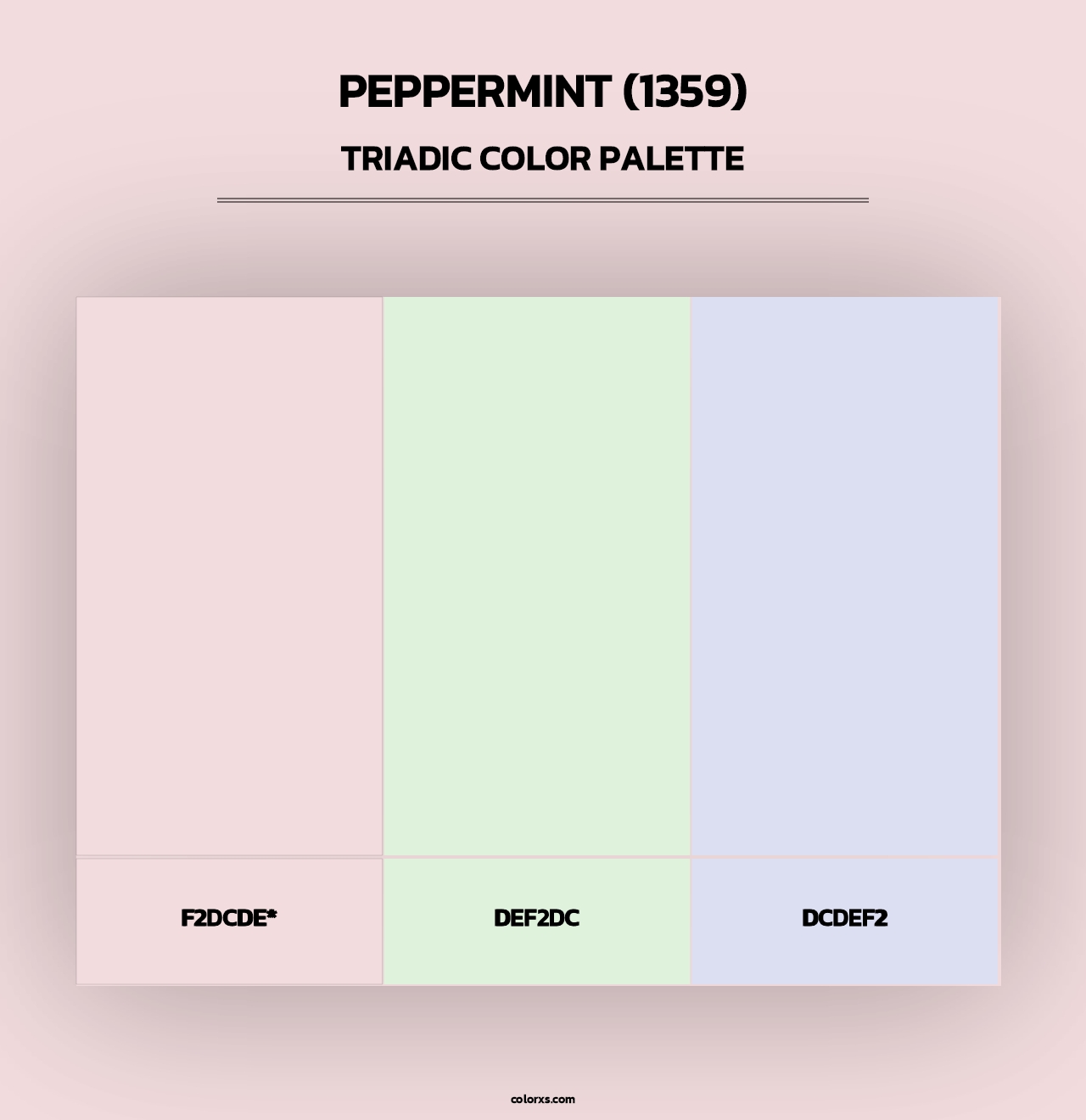 Peppermint (1359) - Triadic Color Palette